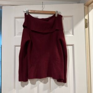 Burgundy Off the shoulder sweater